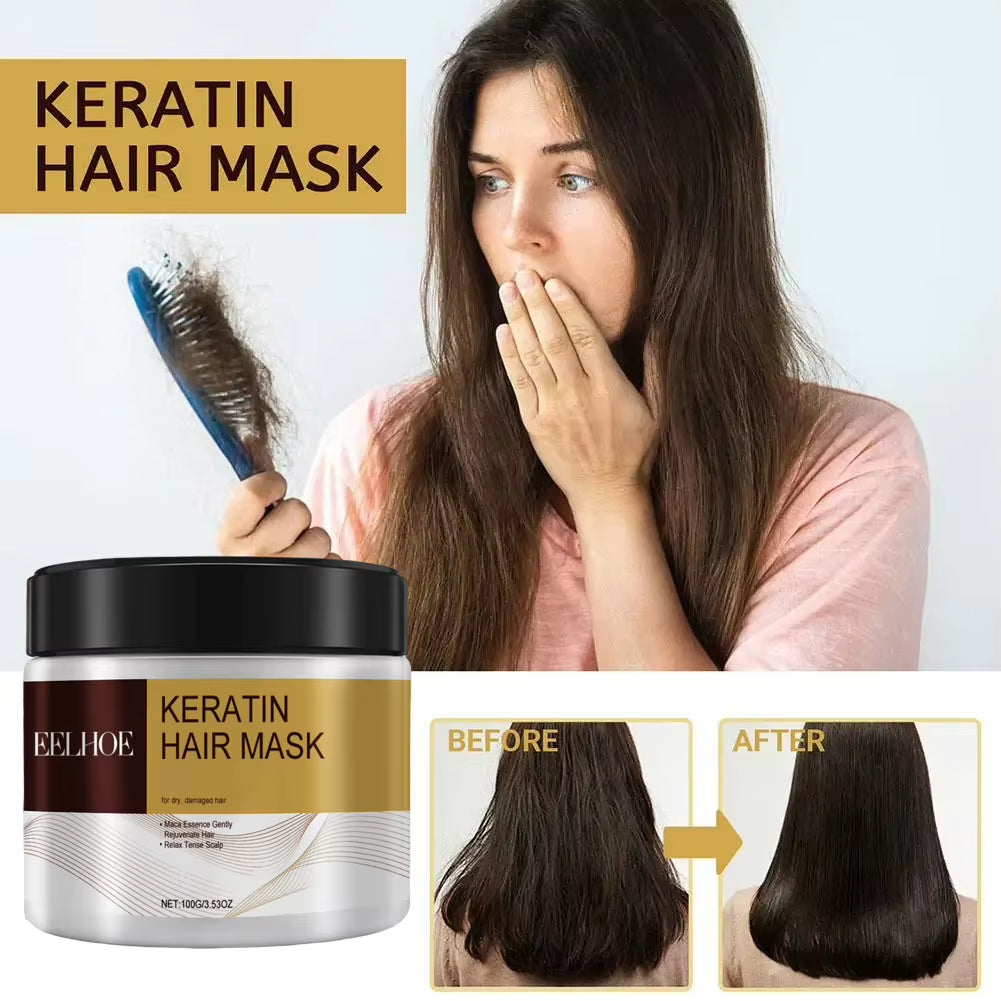 Collagen Hair Mask Keratin Hair Treatment Deep Repair Argan Oil Collagen Essence Keratin Conditioner for Dry Damaged Hair