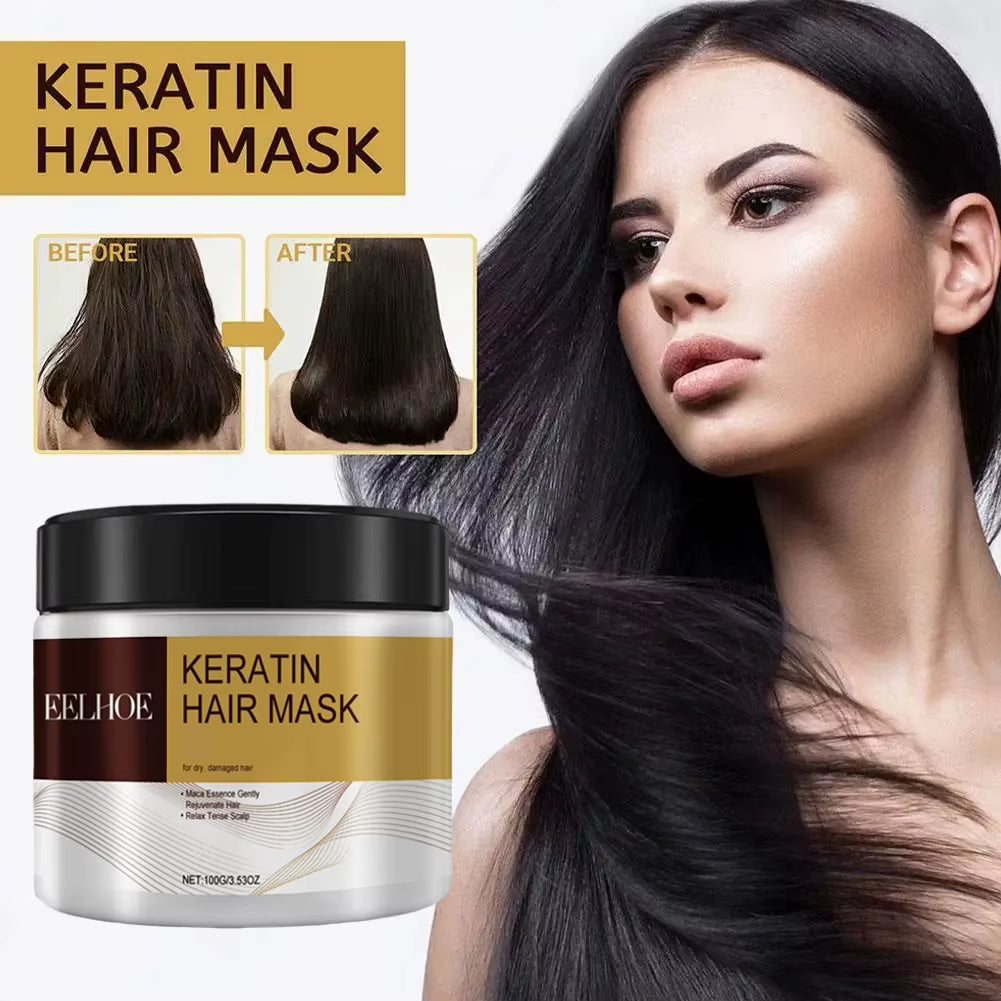 Collagen Hair Mask Keratin Hair Treatment Deep Repair Argan Oil Collagen Essence Keratin Conditioner for Dry Damaged Hair