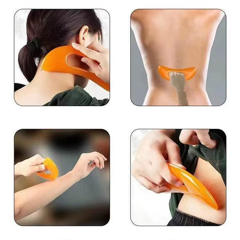 Resin Face Neck Skin Massager Guasha Scraping Massage Scraper Acupuncture Gua Sha Board Acupoint Face Eye Care SPA Massage Tool